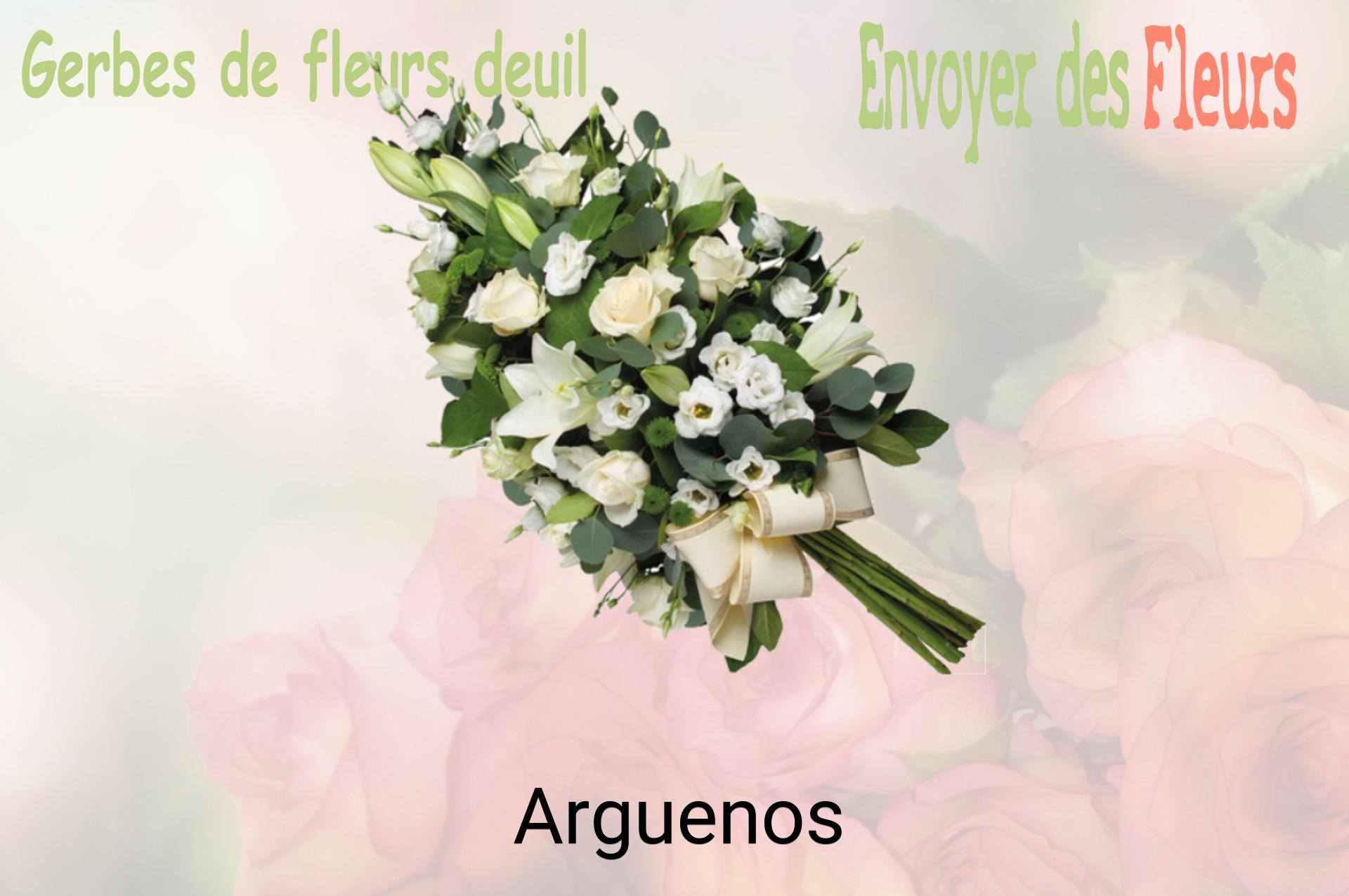 Gerbe de fleurs de deuil livrée à Arguenos